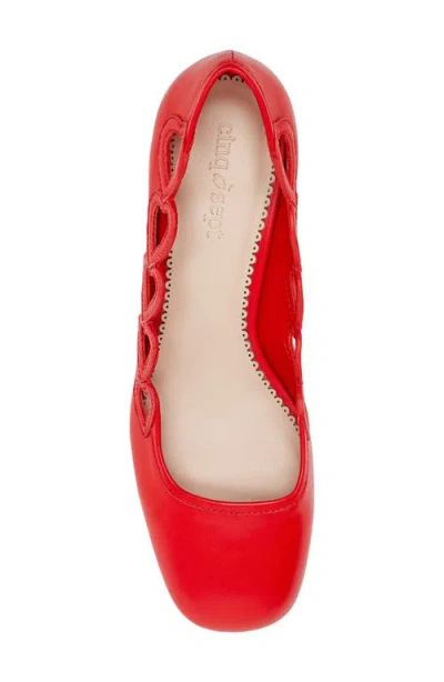 Cinq À Sept Martine Block Heel Pump In Red