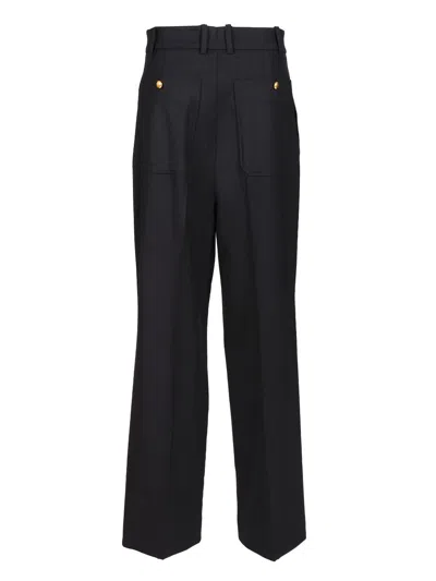 P.a.r.o.s.h Patch-pockets Virgin Wool-blend Trousers In Black