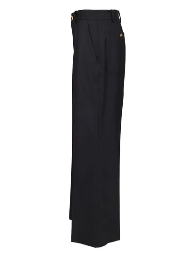 P.a.r.o.s.h Patch-pockets Virgin Wool-blend Trousers In Black