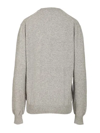 Comme Des Garçons Play Wool Cardigan Knitwear Grey In Gray