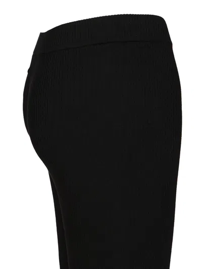 P.a.r.o.s.h Wool Leggings Trousers Black In Black