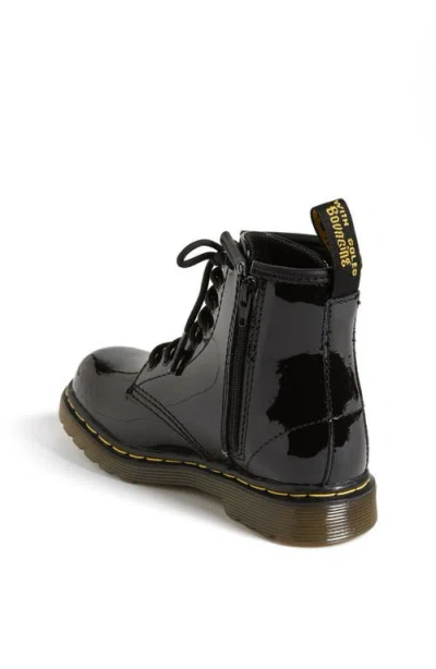 Dr. Martens Delaney Kids Black Patent Boots Colour: Black Patent, Size: Junior 3