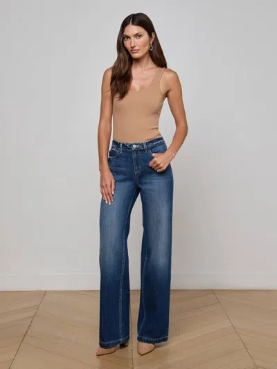 L Agence Adira Scoopneck Tank Top In Cappuccino In Brown