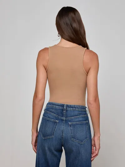 L Agence Adira Scoopneck Tank Top In Cappuccino In Brown