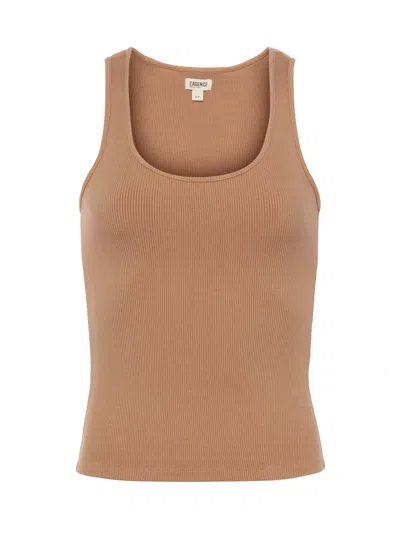 L Agence Adira Scoopneck Tank Top In Cappuccino In Brown