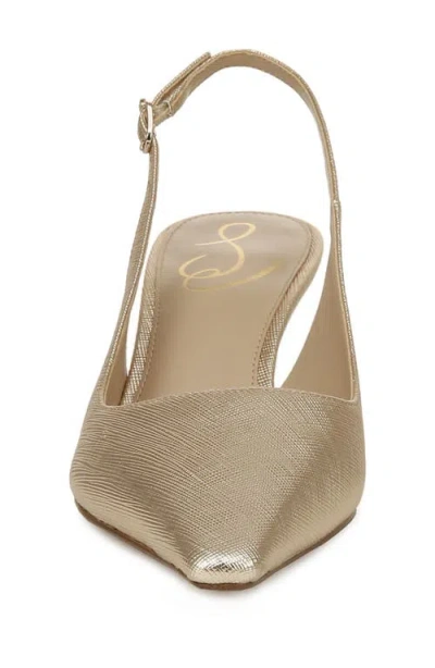 Sam Edelman Women's Bianka Sling Shoes In Gold Leaf