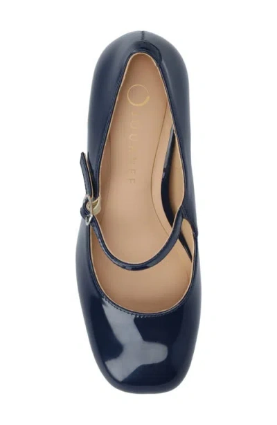 Journee Collection Okenna Womens Square Closed Toe Block Heel Pumps In Blue