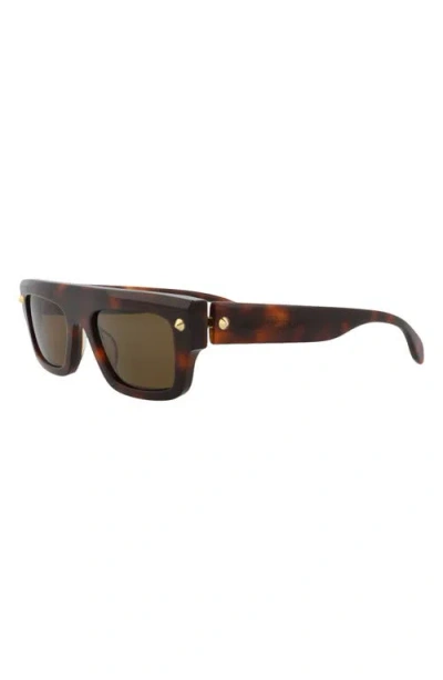 Alexander Mcqueen Women Dark Brown Square Sunglasses, Onesize Luxury Sunglasses For Women Darveys In Multicolor