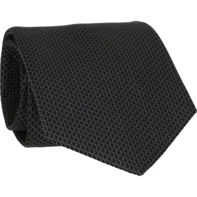 Scotch & Soda Solid Neat Tie In Black