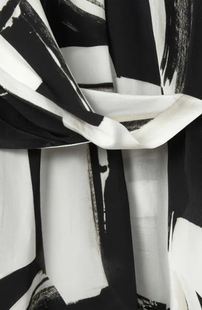 Reiss Lara Long Sleeve Button Front High-low Dress In Gray