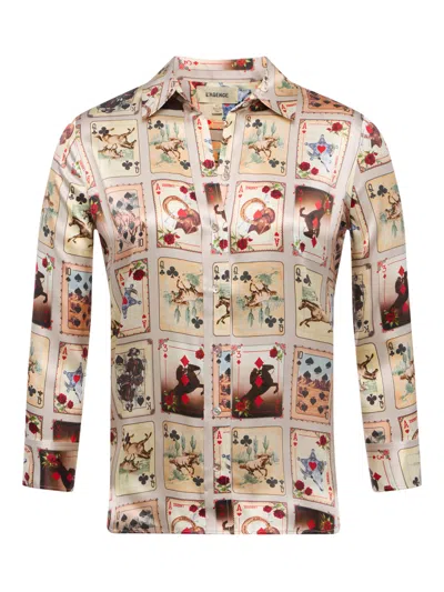 L Agence Dani Silk Blouse In Brown