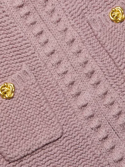 L Agence Delilah Cropped Cardigan In Pink