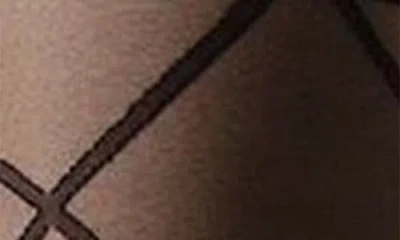 Memoi Women's Diamond Patterned Fashion Sheer Tights Me-107 In Black