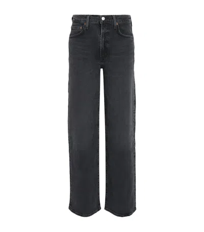 Agolde Panoramic Wild Straight-leg-jeans In Schwarz