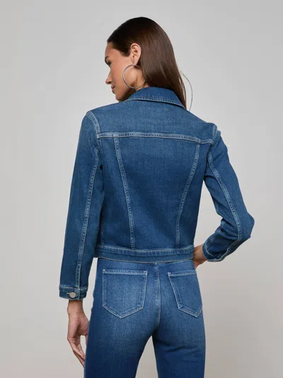 L'agence Maven Denim Jacket In Blue