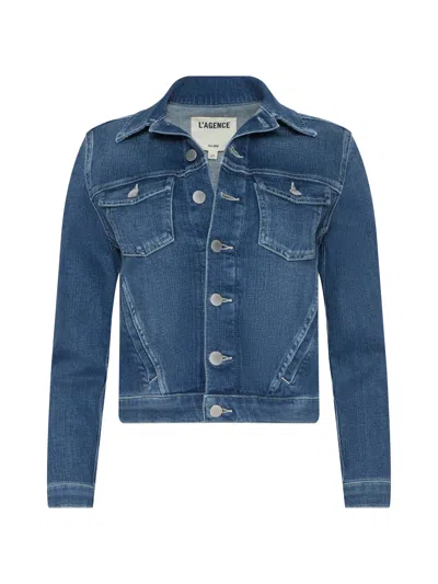 L'agence Maven Denim Jacket In Blue