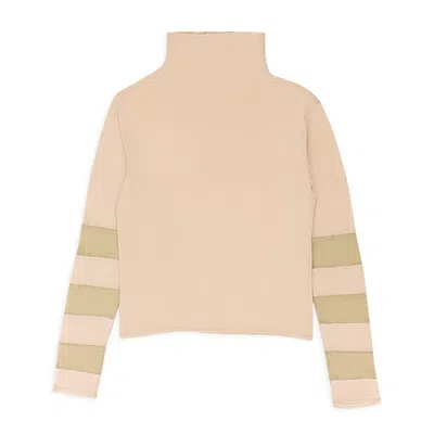 Roni Ilan Panelled Sleeve Pink Green Dress Shirt In Pink