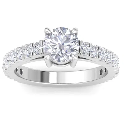 Superjeweler Lab Grown Diamond Engagement Ring For Women - 925 Sterling Silver, Conflict-free, Ethical Diamond Je In Multi