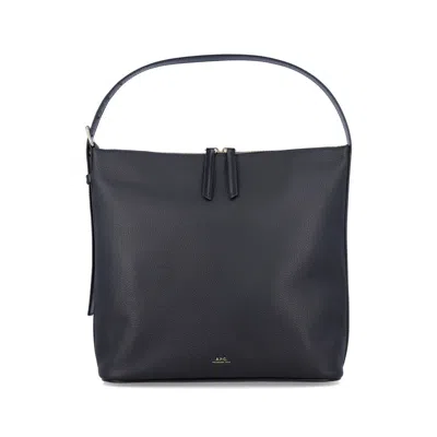Apc A.p.c. Women Vera Leather Shoulder Bag In Black