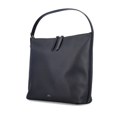 Apc A.p.c. Women Vera Leather Shoulder Bag In Black