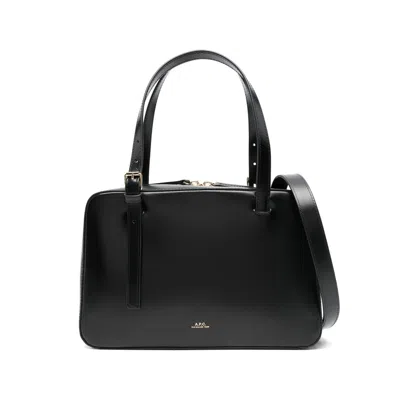 Apc A.p.c. Black Shoulder Bag With Versatile Carrying Options In Black