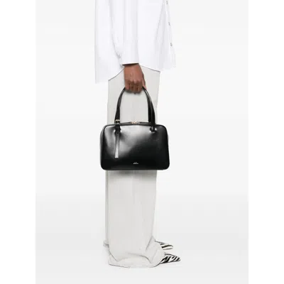 Apc A.p.c. Black Shoulder Bag With Versatile Carrying Options In Black