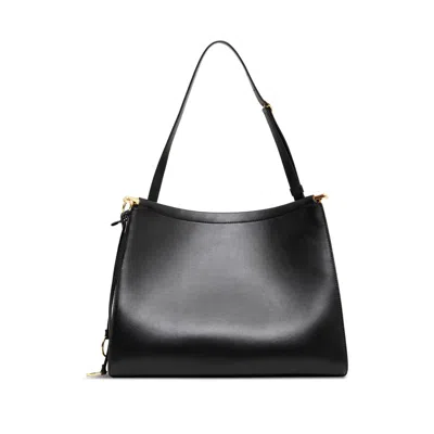 Alaïa Le Click Medium Curve Shoulder Bag In Glossy Leather In Black