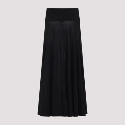 Alaïa Alaia Merino Wool Maxi Skirt In Black