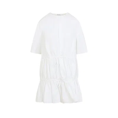 Alaïa Cotton Poplin Dress In White