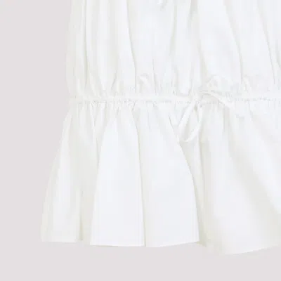 Alaïa Cotton Poplin Dress In White