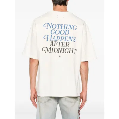 Amiri Night Graphic Print Crewneck T-shirt In Neutral