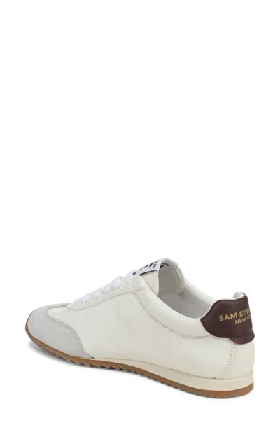 Sam Edelman Womens White Isella Leather And Suede Trainers Eur 39 / 6 Uk In Multi