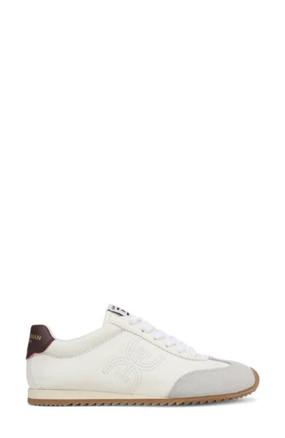 Sam Edelman Womens White Isella Leather And Suede Trainers Eur 39 / 6 Uk In Multi