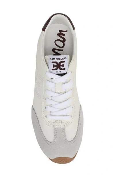 Sam Edelman Womens White Isella Leather And Suede Trainers Eur 39 / 6 Uk In Multi