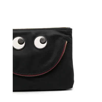 Anya Hindmarch Happy Eyes Pouch In Black