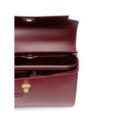 Anya Hindmarch Mortimer Shiny Leather Top-handle Bag In Red