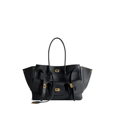 Balenciaga Mini Bel Air Leather Top Handle Bag In Black