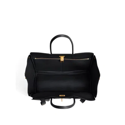Balenciaga Mini Bel Air Leather Top Handle Bag In Black