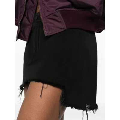 Balenciaga Mini Skirt With Belt Loops And Button Detail In Black