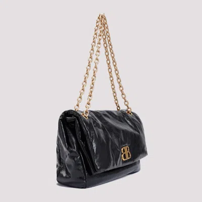 Balenciaga Women's Leather Medium Monaco Shoulder Bag In Black