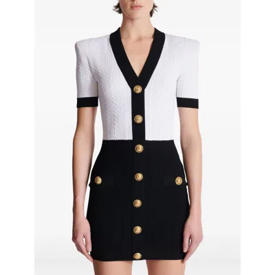 Balmain Two-tone "bodycon" Dress In Multi