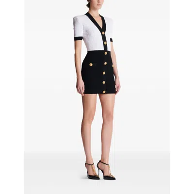 Balmain Two-tone "bodycon" Dress In Multi