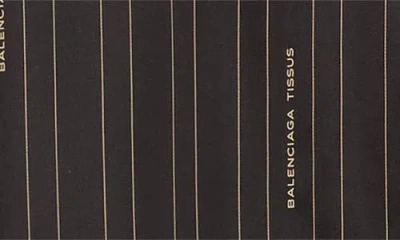 Balenciaga Pinstriped Black Button-down Shirt Women In Brown