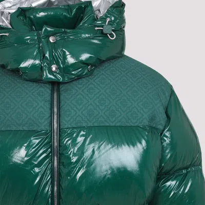 Casablanca Down-filled Relaxed Fit Puffer Jacket In Green