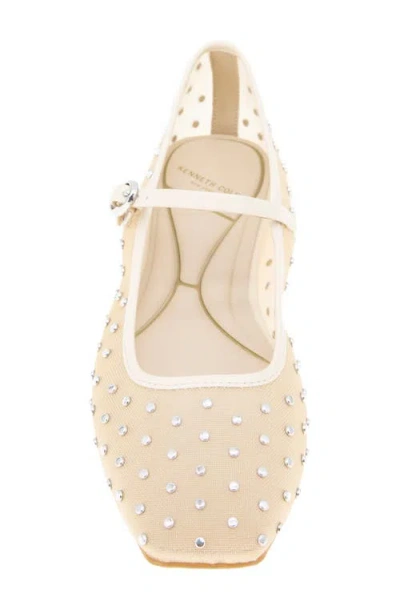 Kenneth Cole Jasper Mesh Micro Stud Ballet Flat In Neutral