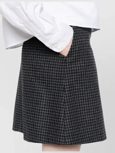 Apc Skirt Wool Houndstooth Pattern In Black