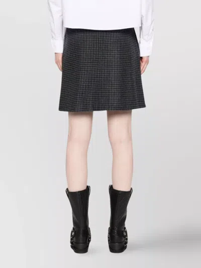 Apc Skirt Wool Houndstooth Pattern In Black