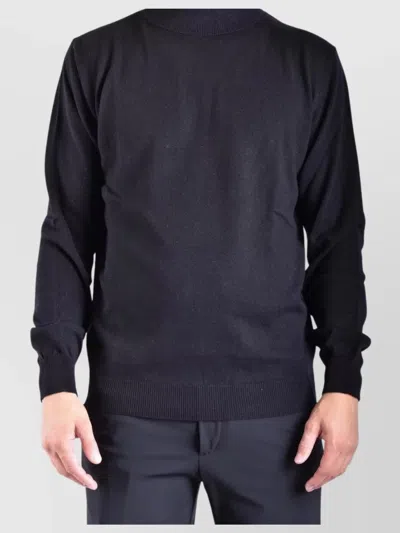 Dondup Man Turtleneck Midnight Blue Size 40 Wool In Black