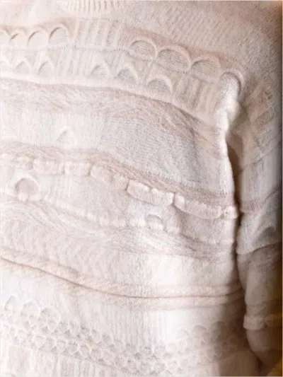 Laneus Textured Knitwear In Soft Creamy Hue In Neutral