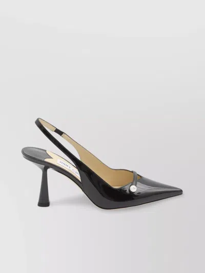 Jimmy Choo Graphic Stiletto Heel Pointed Toe In Silver